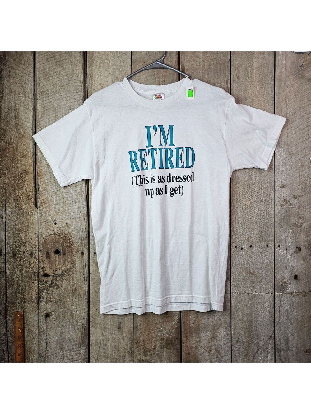 Vintage I’m Retired Funny Retirement T Shirt White Medium USA Made